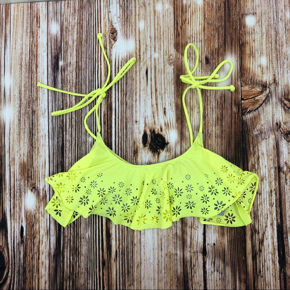 Pink Neon Green Bikini Top‎ Size Small